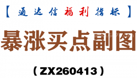 [ZX260413]暴涨买点副图－通达信指标源码分享