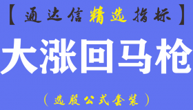【通达信指标】大涨回马枪-大涨阳线回调副图指标公式