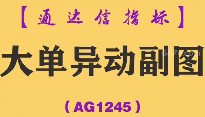 [AG1245]大单异动副图-通达信指标公式