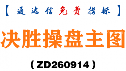 [ZD260914]决胜操盘主图-通达信指标源码分享