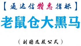 【通达信指标】老鼠仓大黑马-副图指标公式