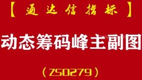 [ZS0279]动态筹码峰-通达信主副图指标公式-突破单峰密集神器