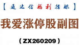 [ZX260209]我爱涨停股副图－通达信指标源码分享