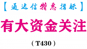 【通达信指标】有大资金关注-副图指标公式（T430）