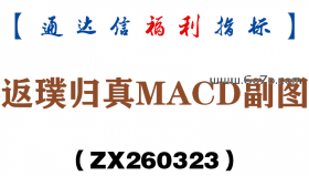 [ZX260323]返璞归真MACD副图－通达信指标源码分享