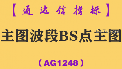 [AG1248]主图波段BS点主图-通达信指标公式-适合新手针对自己手中的股票做买卖，B点为买点，S点为卖点