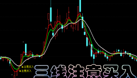 【通达信指标】三线注意买入-主图选股指标公式（手机+电脑）