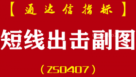 [ZS0407]短线出击副图-通达信指标公式-尾盘介入/盘后选股操作，短线决策利器