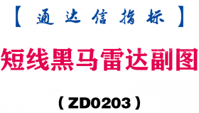 [ZD0203]短线黑马雷达副图-通达信指标公式