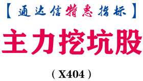 【通达信指标】主力挖坑股-副图指标公式（X404）