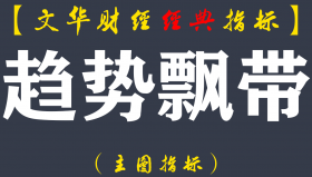 【文华财经指标】趋势飘带-拿大趋势吃大利润多空买卖点趋势期货策略指标公式(W039)