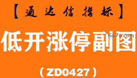 [ZD0427]低开涨停副图-通达信指标公式