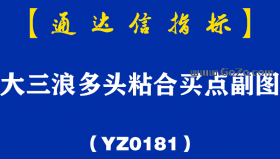 [YZ0181]大三浪多头粘合买点副图-通达信指标公式