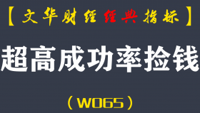 【文华财经指标】超高成功率捡钱公式指标软件 买卖点波段趋势（W065）