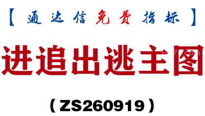 [ZS260919]进追出逃主图-通达信指标源码分享