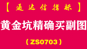 [ZS0703]黄金坑精确买副图-通达信指标公式-含手机版