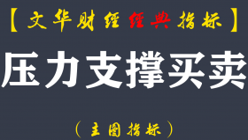【文华财经指标】压力支撑买卖-提示成功率期货策略指标公式(W040)
