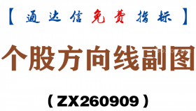 [ZX260909]个股方向线副图－通达信指标源码分享