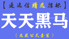 【通达信指标】天天黑马-主副图指标公式