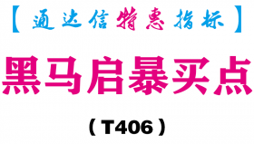 【通达信指标】黑马启暴买点-副图指标公式（T406）