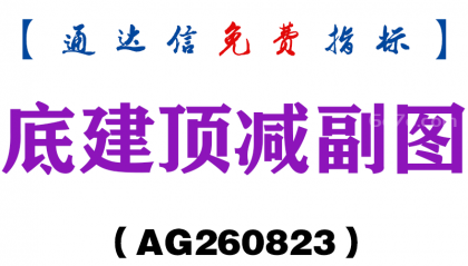 [AG260823]底建顶减副图-通达信指标源码分享