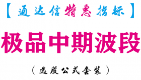 【通达信指标】极品中期波段-副图指标公式