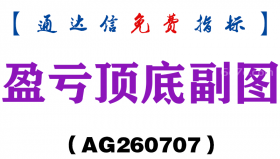 [AG260707]盈亏顶底副图－通达信指标源码分享