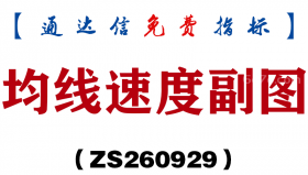 [ZS260929]均线速度副图-通达信指标源码分享