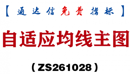 [ZS261028]自适应均线主图-通达信指标源码分享