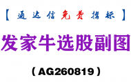 [AG260819]发家牛选股副图-通达信指标源码分享