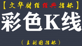 【文华财经指标】彩色K线-主副图期货指标公式（W038)