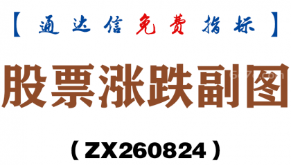 [ZX260824]股票涨跌副图－通达信指标源码分享