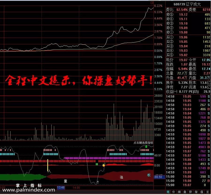 【通达信指标】分时顶底-全程中文解盘副图指标公式