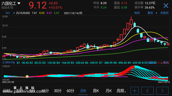 【通达信指标】主力筹码分布-副图指标公式（电脑可用）