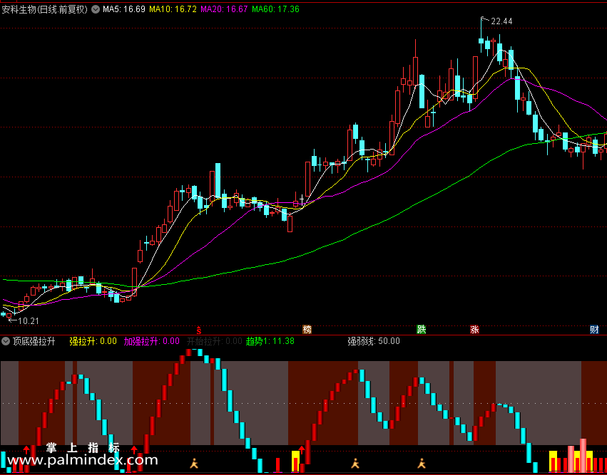 【通达信指标】顶底强拉升副图 波段绝品 指标人见人爱（0178）