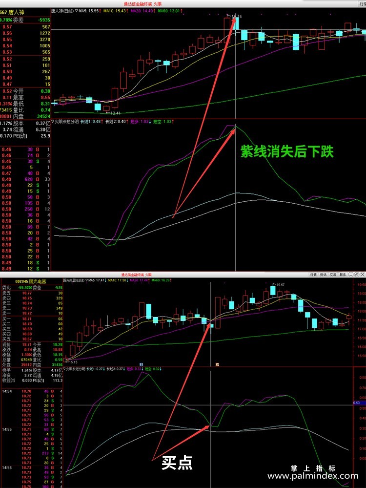 【通达信指标】火眼长短分明-趋势副图指标公式