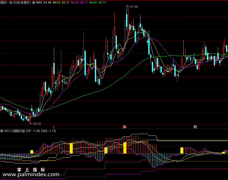 【通达信指标】MACD周期共振-副图指标公式（X491）