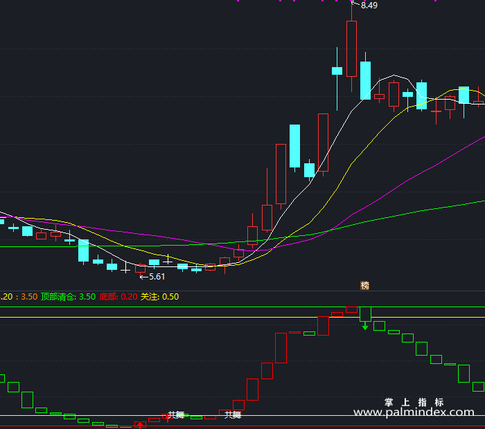 【通达信指标】与庄共舞-副图指标公式（T458）