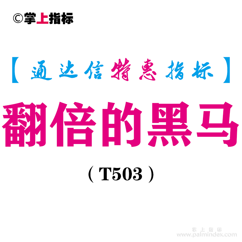 【通达信指标】翻倍的黑马-副图指标公式（T503）